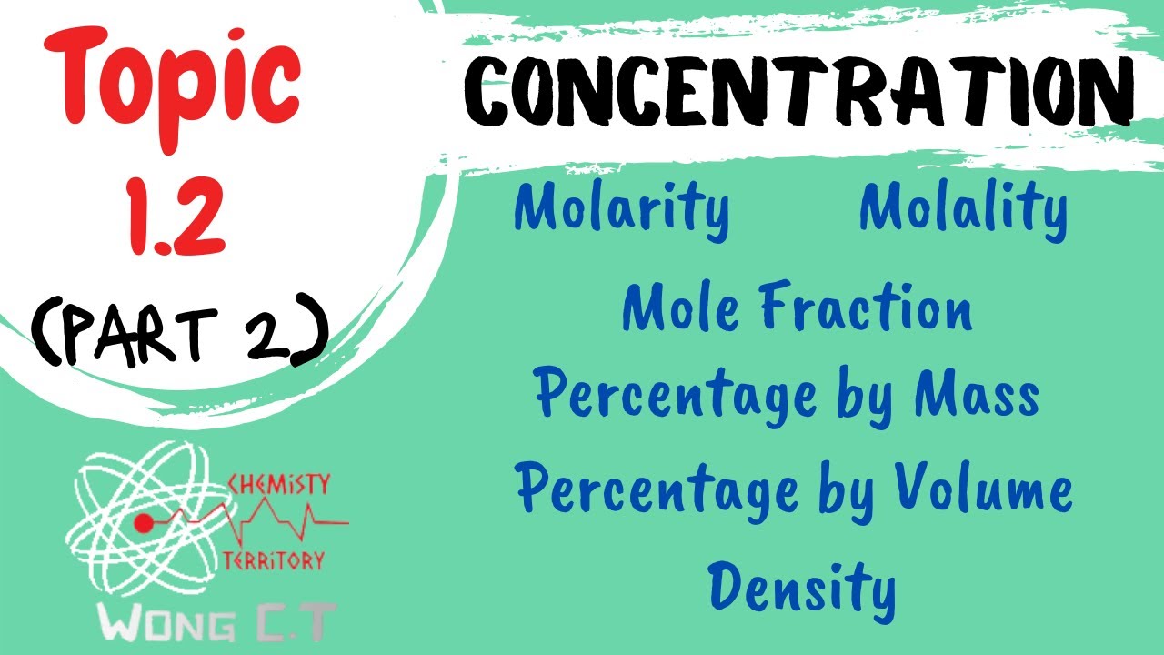 Concentration - SDS SK015 Topic 1.2 [Part 2]