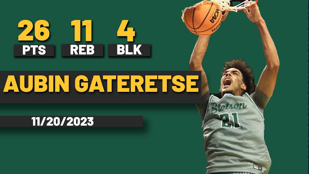 Aubin Gateretse Stetson Hatters 26 PTS 11 REB 4 BLK vs Milwaukee Panthers | Sunshine Slam