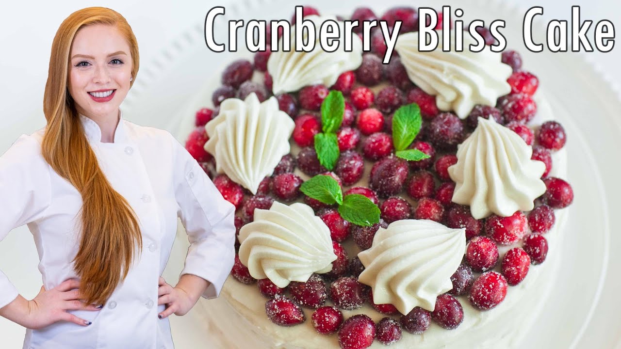 Amazing Cranberry Bliss Cake!! With Orange Cream Cheese Frosting!!