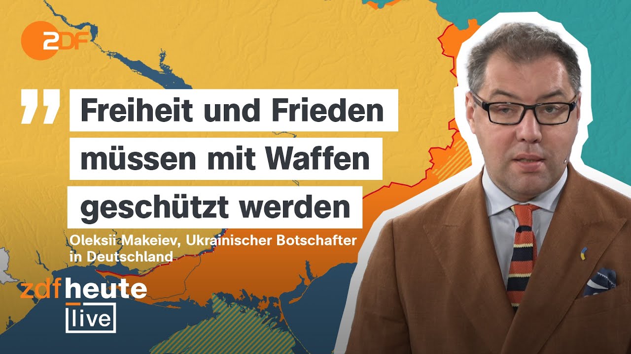 Ukraine sucht Soldaten: Wie Kiew im Ausland rekrutieren will | Botschafter Makeiev bei ZDFheute live