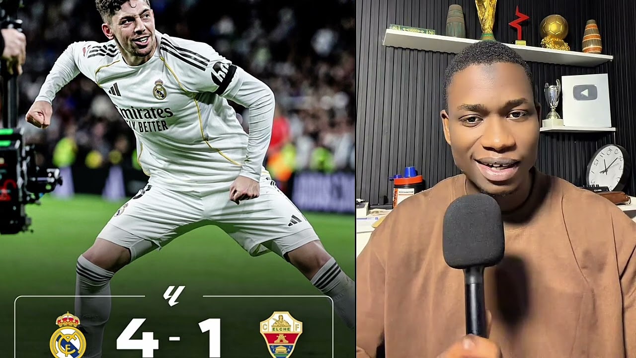 Réal Madrid 4-1 Elche Waouw Valverde mi … bahna rek 