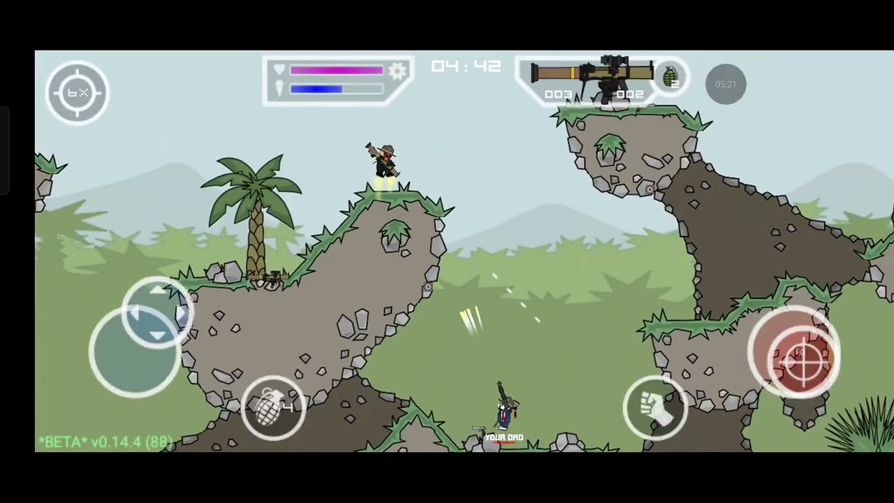 Mini Militia Classic 1 Vs 1 Pro Gameplay Outpost number 9 gameplay 