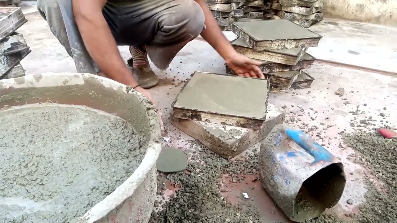 How to make ceramic tiles at home - Cement tiles step by step