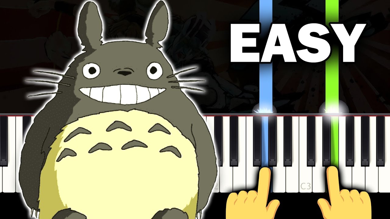 My Neighbor Totoro - Theme - The Path of the Wind - EASY Piano tutorial