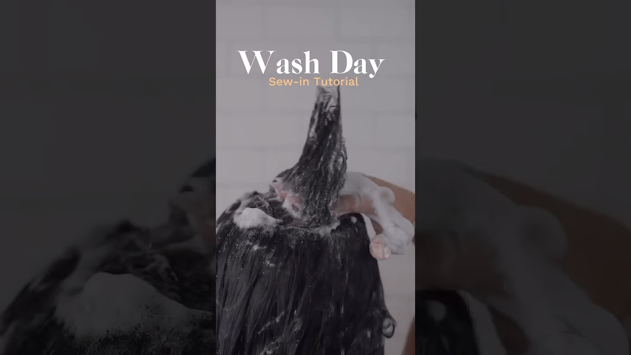 Part 1: How I Wash My Sew-In at Home 💦✨#traditionalsewin #hairtutorials #howto #haircare