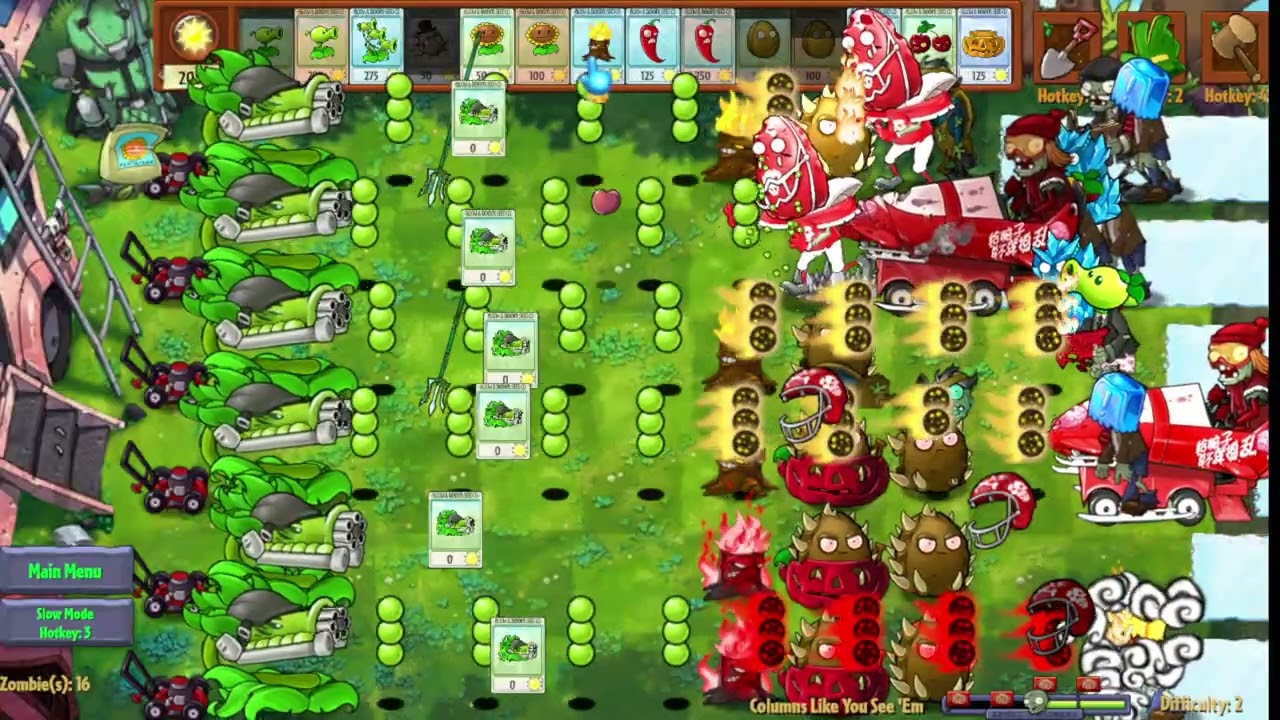 Plants Vs. Zombies Fusion (English) NEW V3.0! | Minigames | Columns Like You See 'Em Challenge