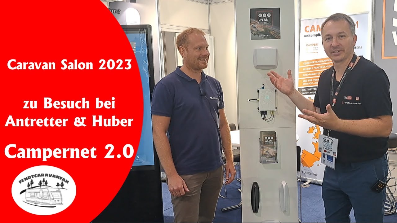 Besuch auf dem Messestand von CAMPERNET 2.0 auf dem Caravan Salon 2023  |  fendtcaravanfan