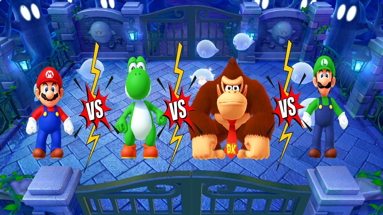 MARIO VS LUIGI VS YOSHI VS DONKEY KONG - Mario Party 10 Minigames