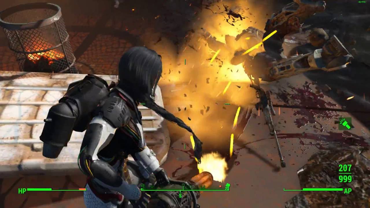 Fallout 4 Resurrection mod gtx 1070 ultra gameplay