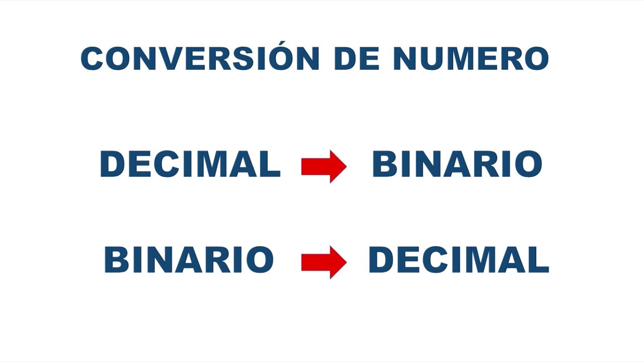 CONVERSIÓN DE NÚMEROS BINARIOS A DECIMALES Y VICEVERSA