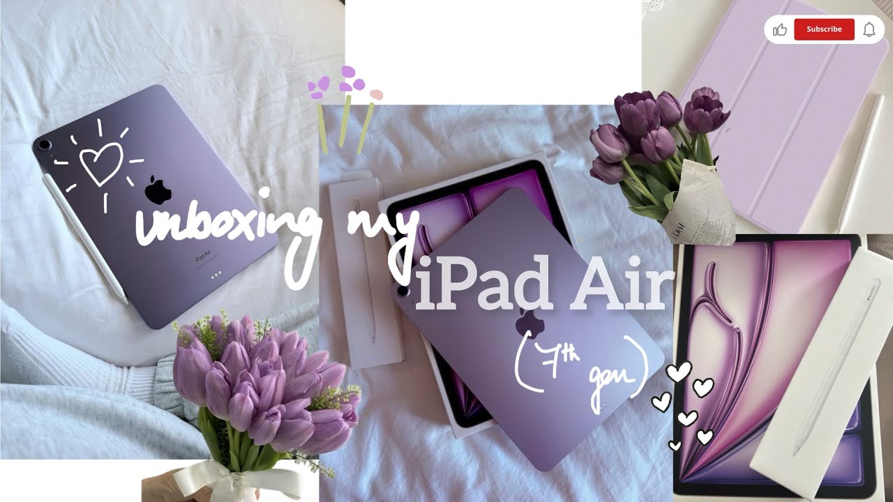 Unboxing My DREAM iPad 💜 M3 Air 7th Gen | First Vlog🌷