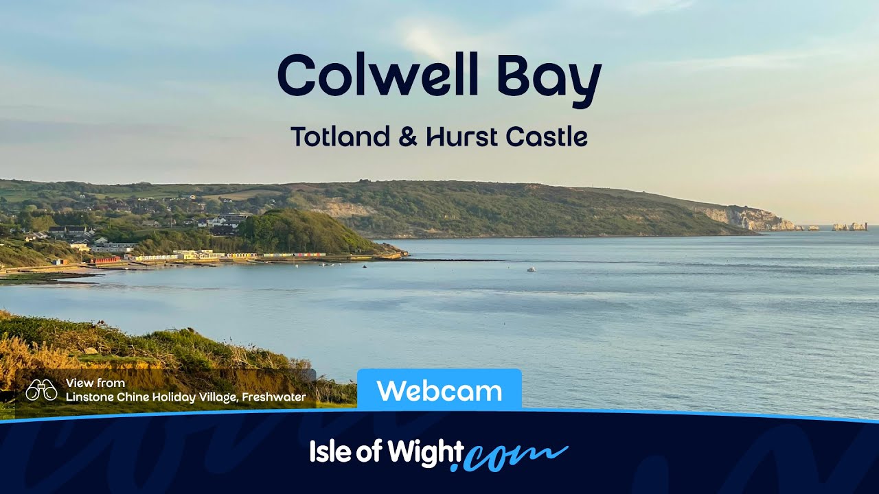 🔴 Colwell Bay Camera (Senic) | Totland, Hurst Castle & Hurst Point Lighthouse | Isle of Wight Webcam