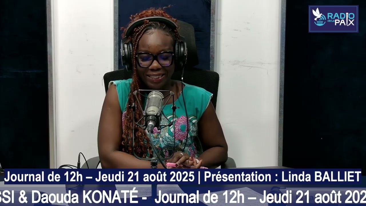 🎙️ Journal de 12h – Jeudi 21 août 2025 | Présentation : Linda BALLIET