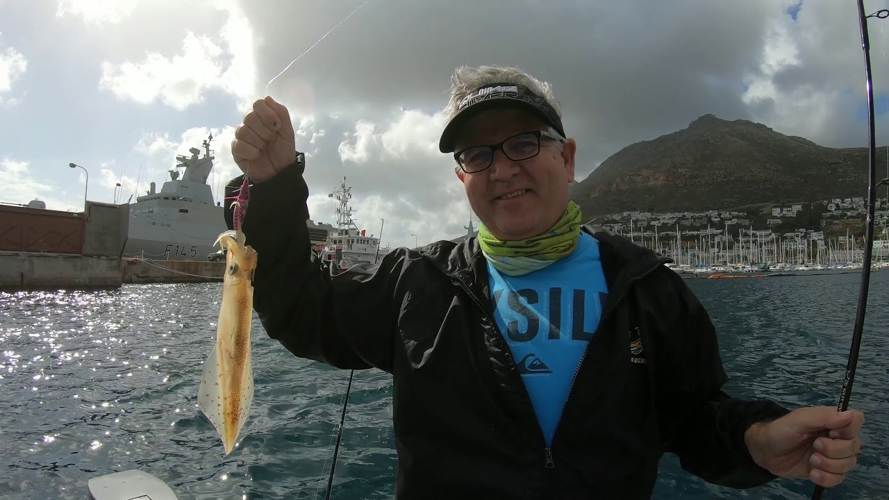 Squid fishing at Simonstown
