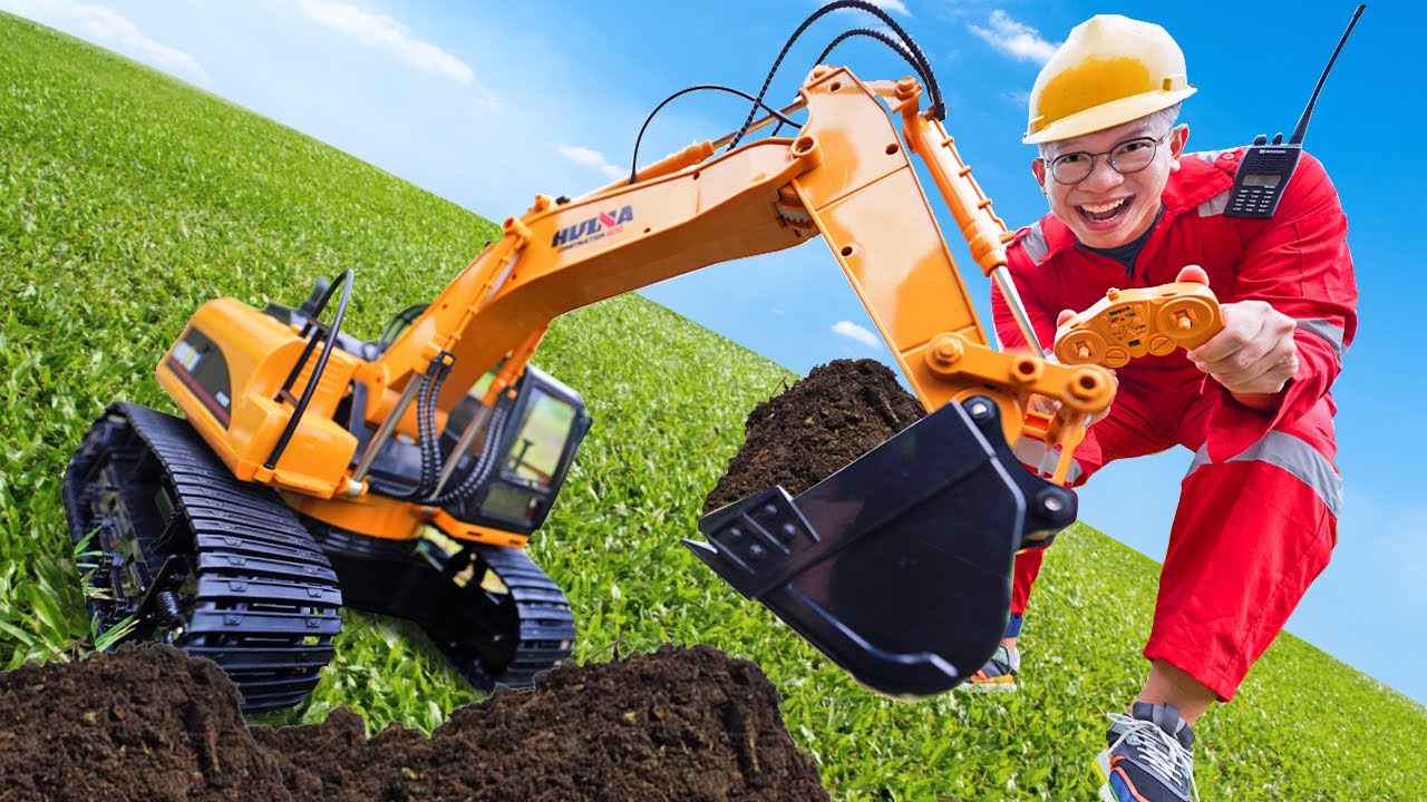 KITA BAWA RC EKSKAVATOR KE PROYEK BANGUNAN!!