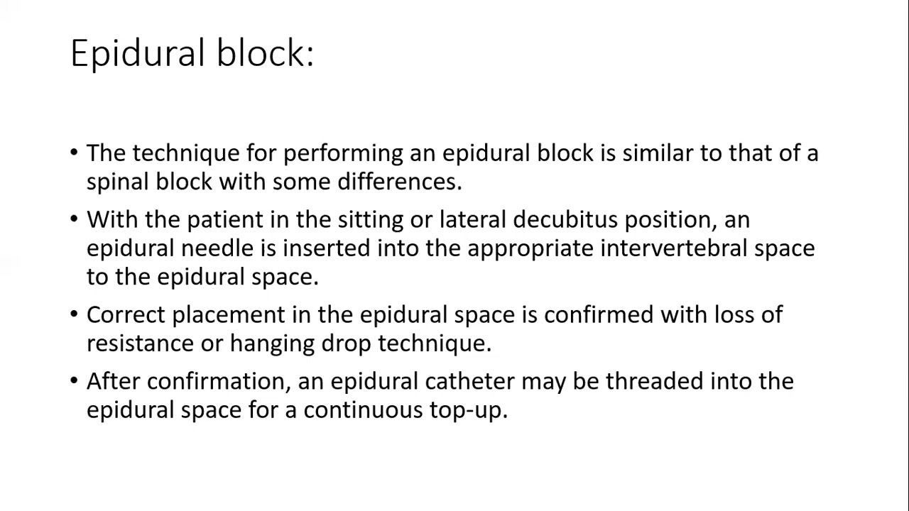Weekly Tutorial with Tobi: Neuraxial Block