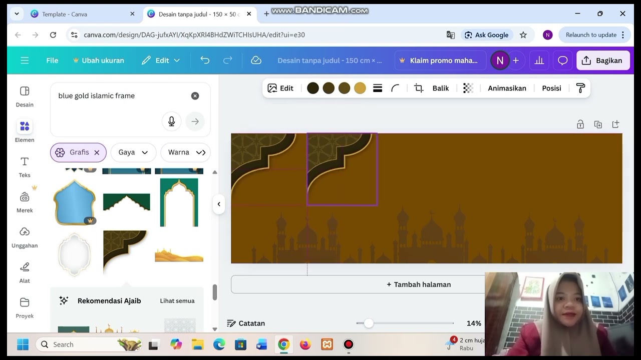 Tutorial Membuat spanduk Ramadhan ke 1447/projek UAS Mk.sofware aplikasi komputer.