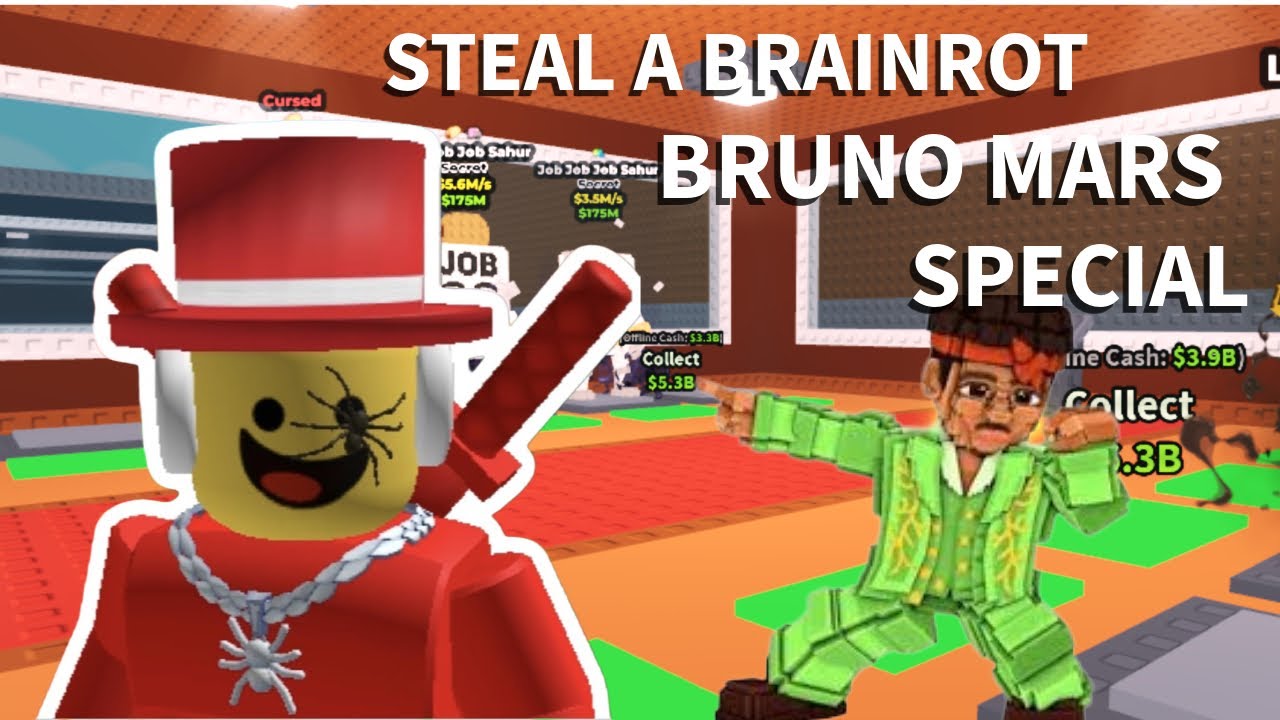 Steal a Brainrot admin abuse Bruno Mars special!