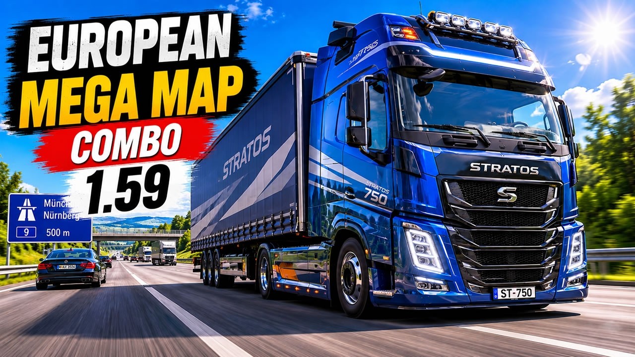 Мега-сборка карт для ETS2 1.59 (33 карты, порядок загрузки, ссылки, простое руководство)