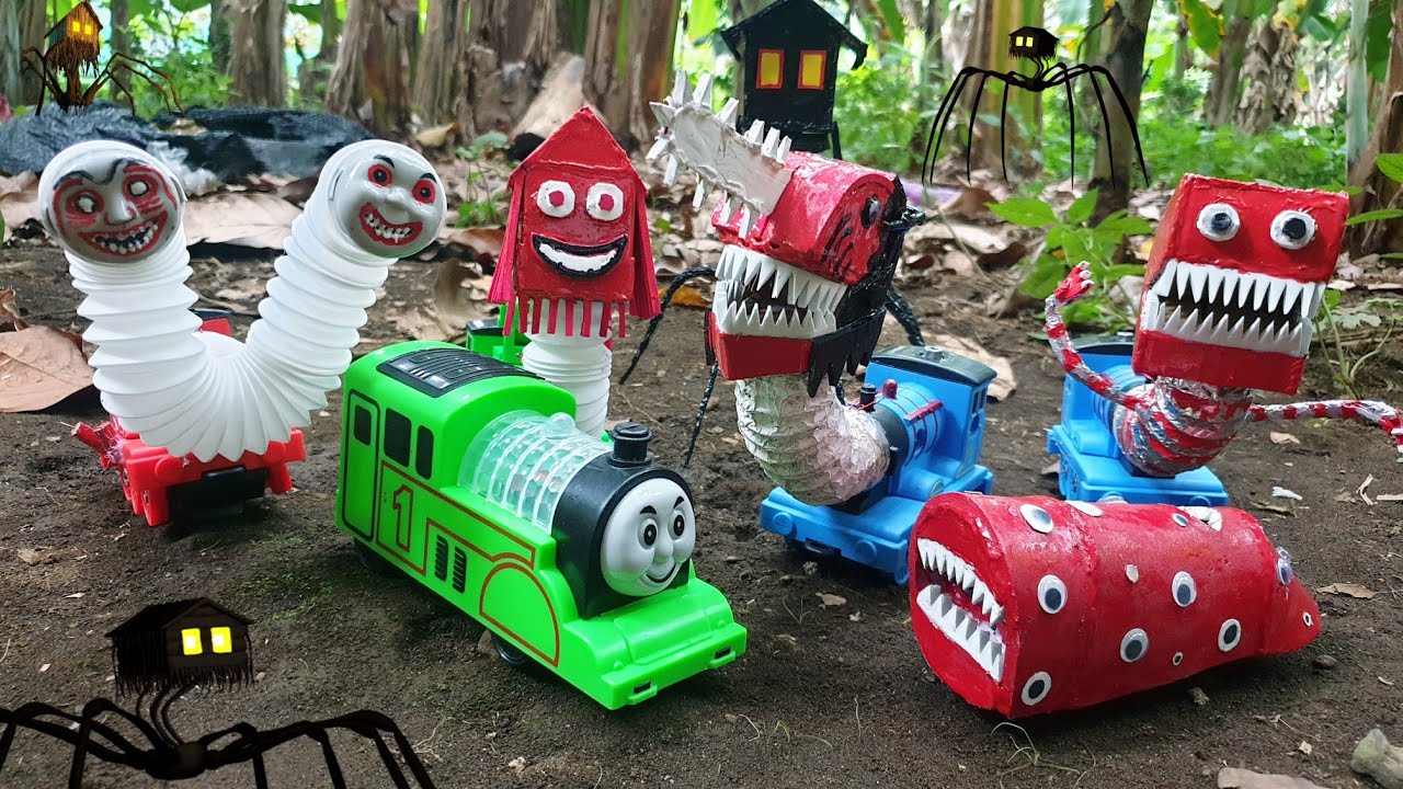 Assembling Thomas and Friends Train Toys, Percy Spider Vs Thomas and Friends, Chainsaw Man