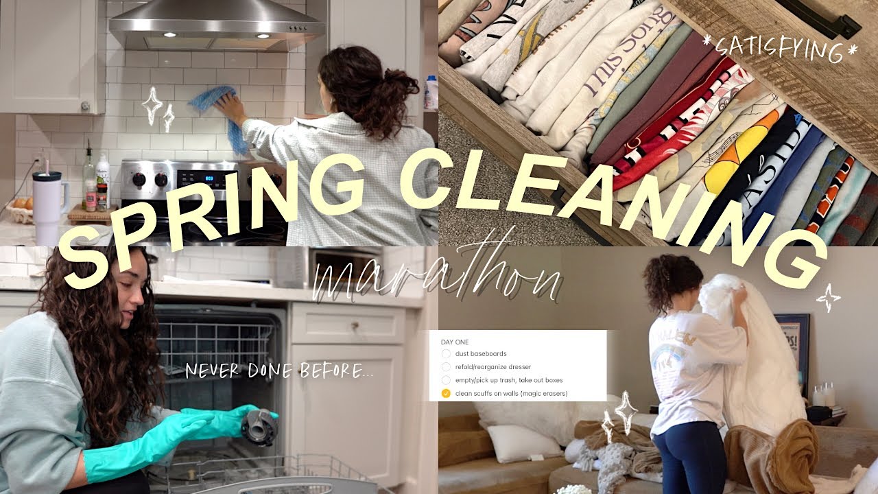 FIVE DAYS OF SPRING CLEANING VLOG 🧼🧺✨ organizing, decluttering, cleaning *motivating + satisfying*