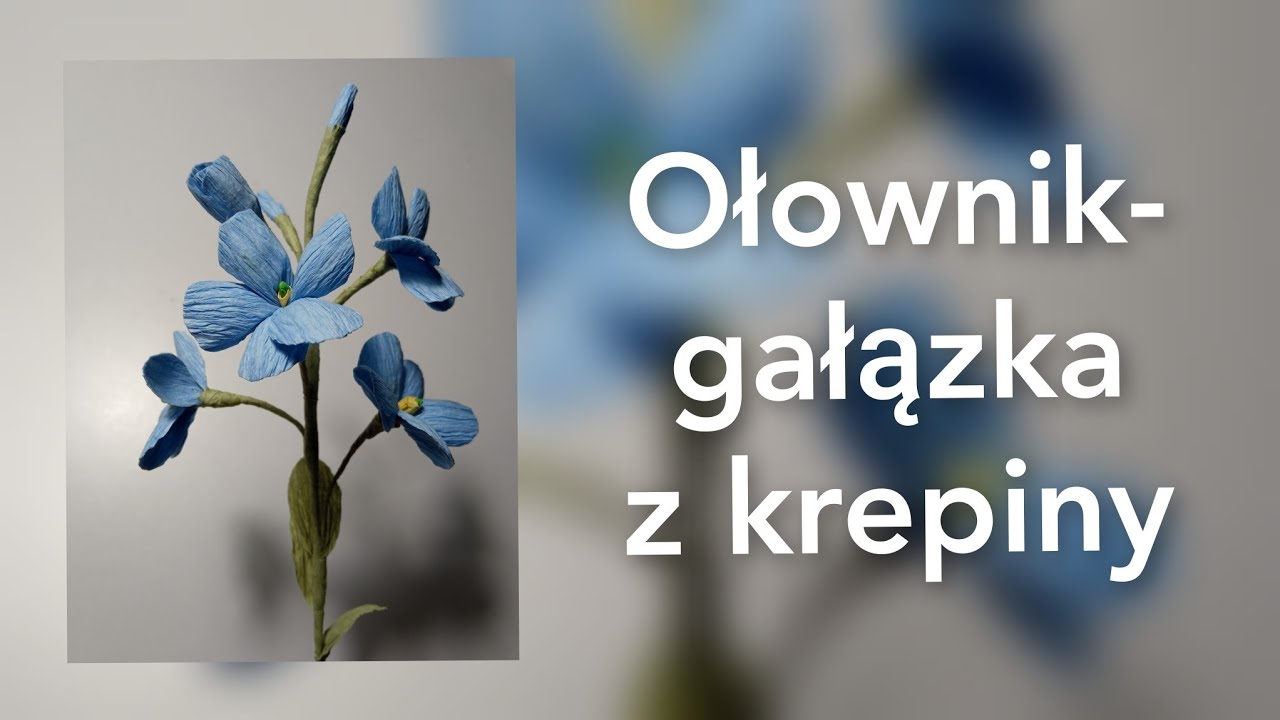 Gałązka cudnego niebieskiego ołownika z papieru krepowego! To proste! Piękna ozdoba dla Twojego domu