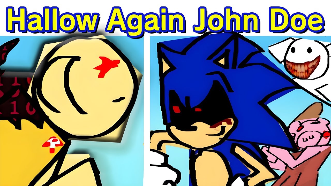FNF: Hello Again John Doe Update | Roblox Party.exe, Piggy, Whistle Occurrence (Mod)