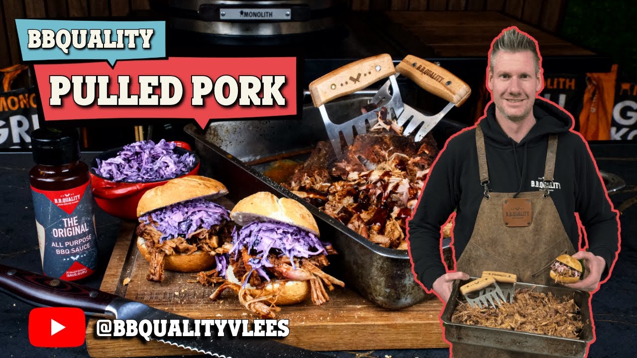 Super malse pulled pork van de kamado BBQ | BBQuality recepten