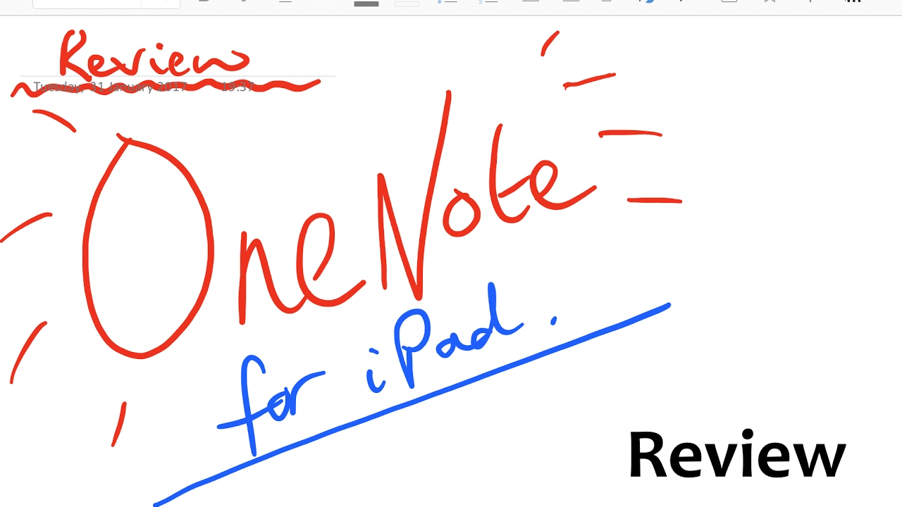 OneNote - one of the best note taking apps for iPad - review.