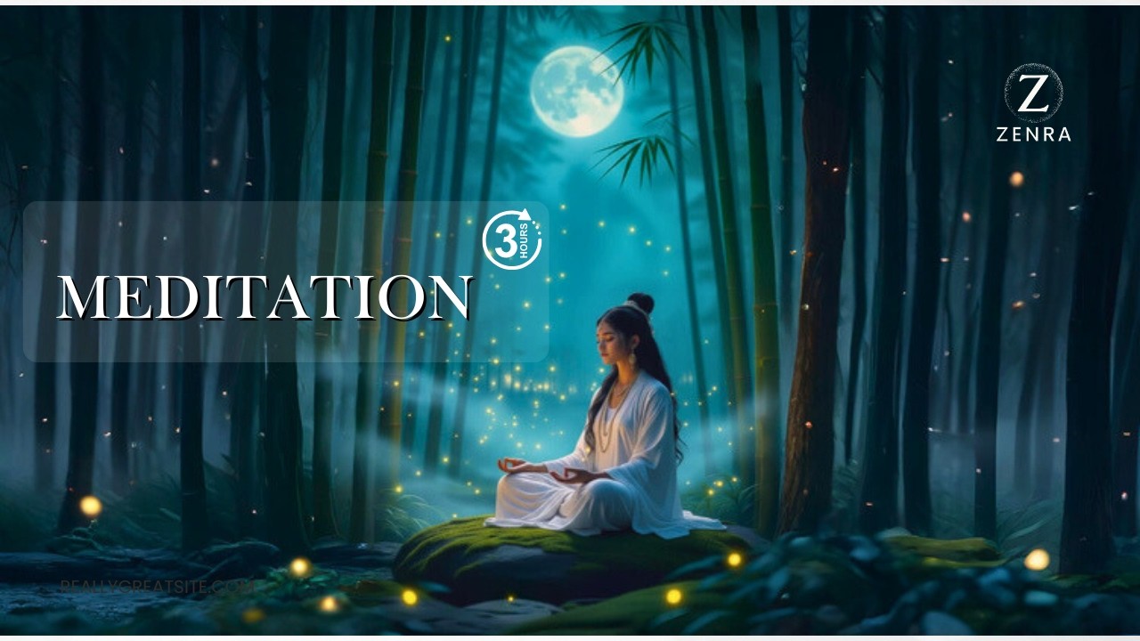3 Hour Night Meditation in Bamboo Forest | Stress Relief & Clarity
