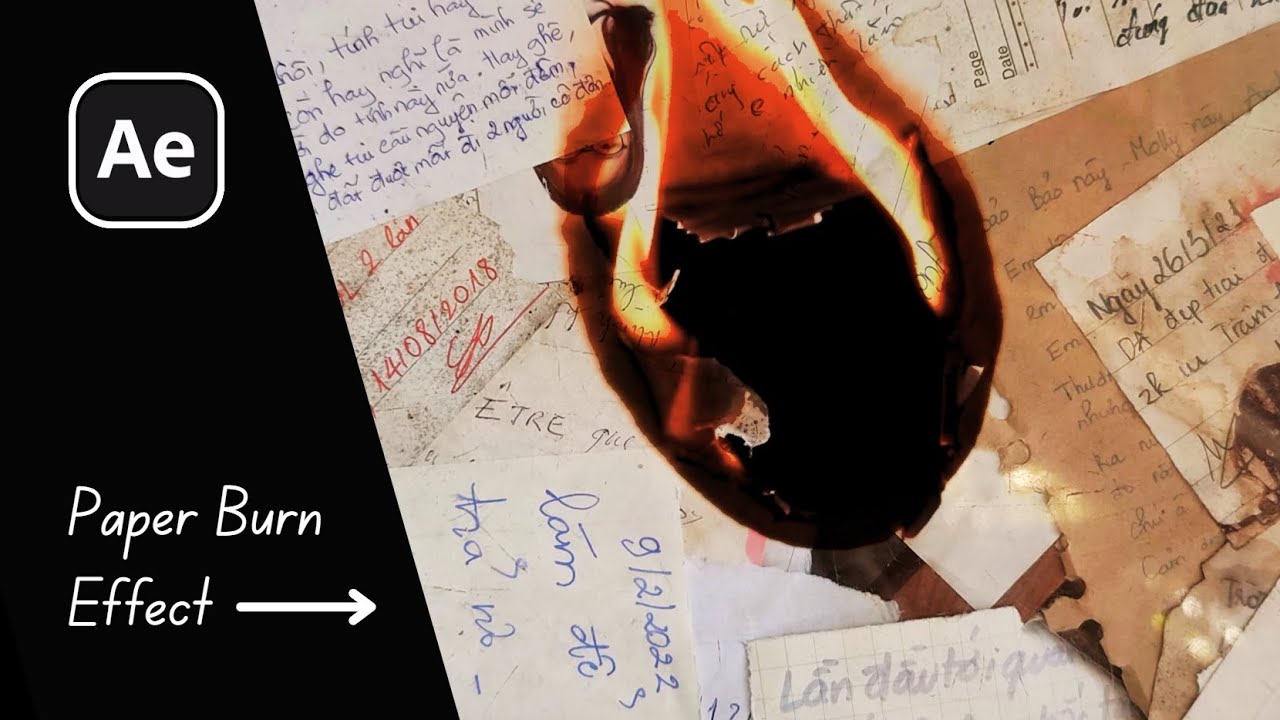 Realistic Paper Burn Effect in After Effects | No Plugins Needed