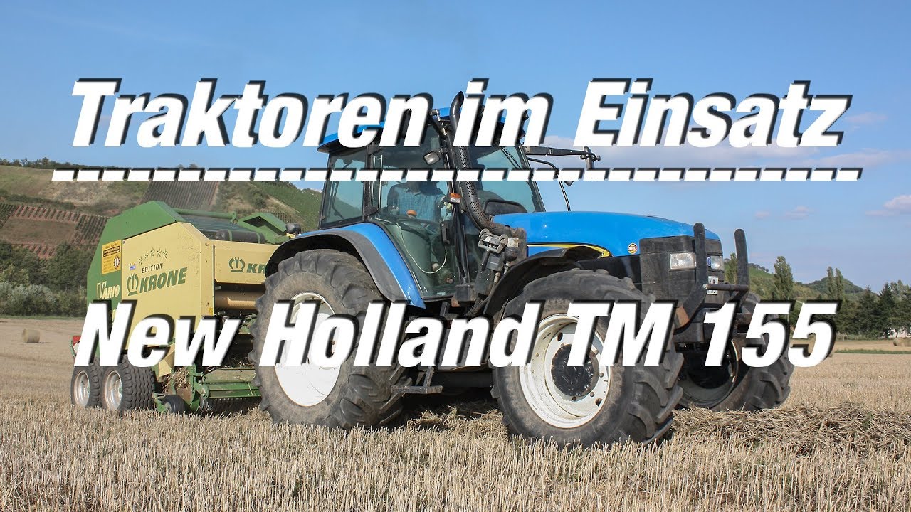 Traktoren im Einsatz: New Holland TM 155 mit Krone Vario Pack 1800 Strohpresse (FULL HD Film)