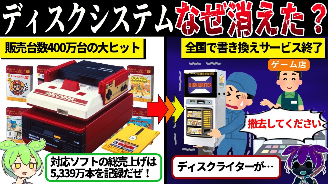ディスクシステムが衰退した理由【ずんだもん＆ゆっくり解説】