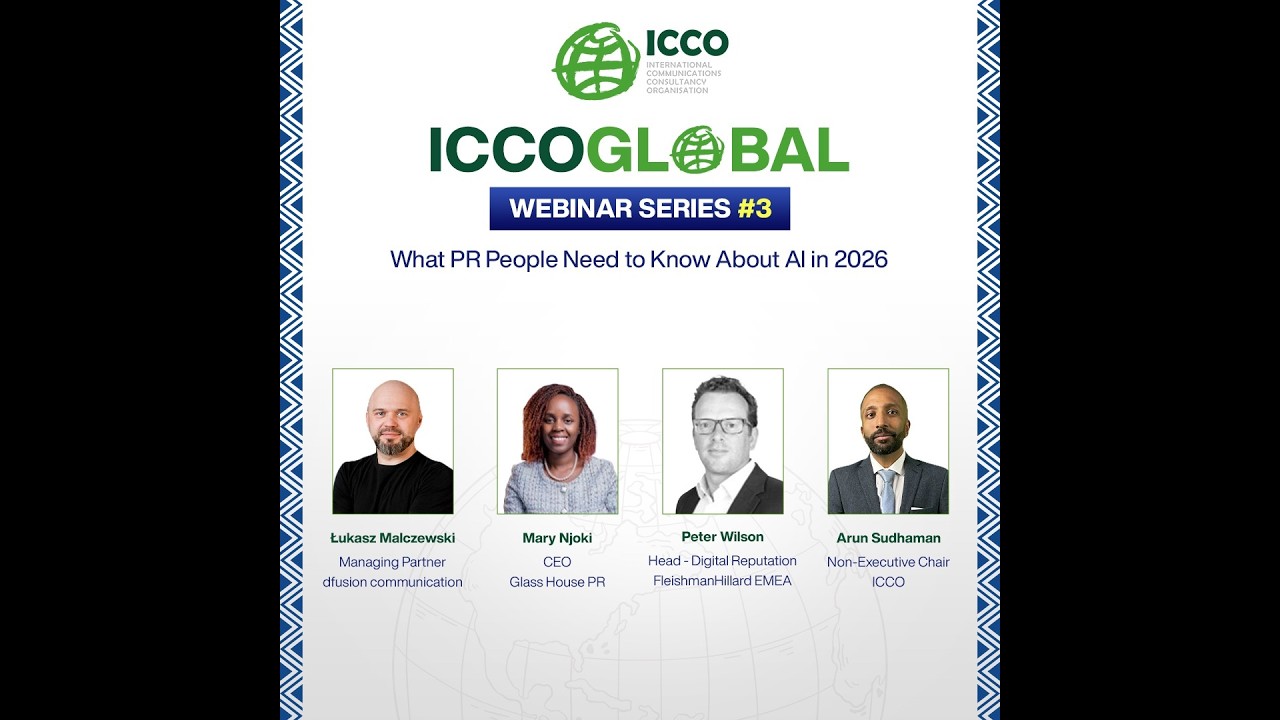 ICCO Global Webinar Series #3: What PR People Need to Know About AI in 2026 🌍