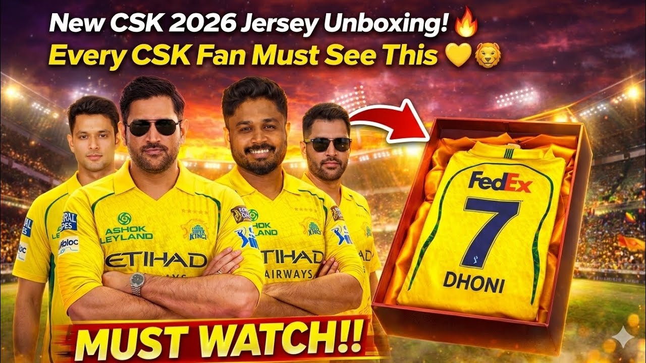New CSK 2026 Jersey Unboxing! 🔥 Every CSK Fan Must See This 💛🦁 