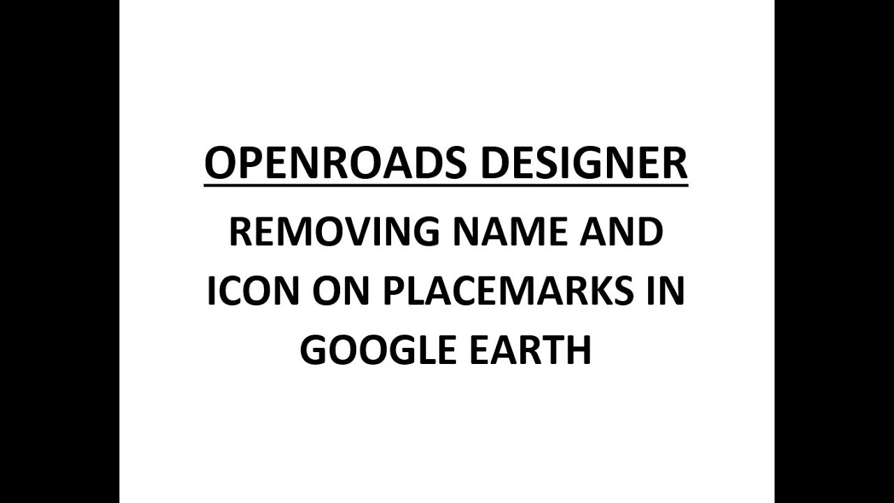 ORD - MicroStation - Удаление имени и значка с маркеров мест в Google Earth