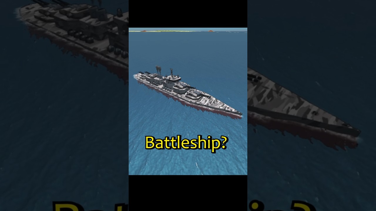Battleship or Battlecanoe? 🚢🤔🛶 #battleship #gaming #canoe #fromthedepths #shorts