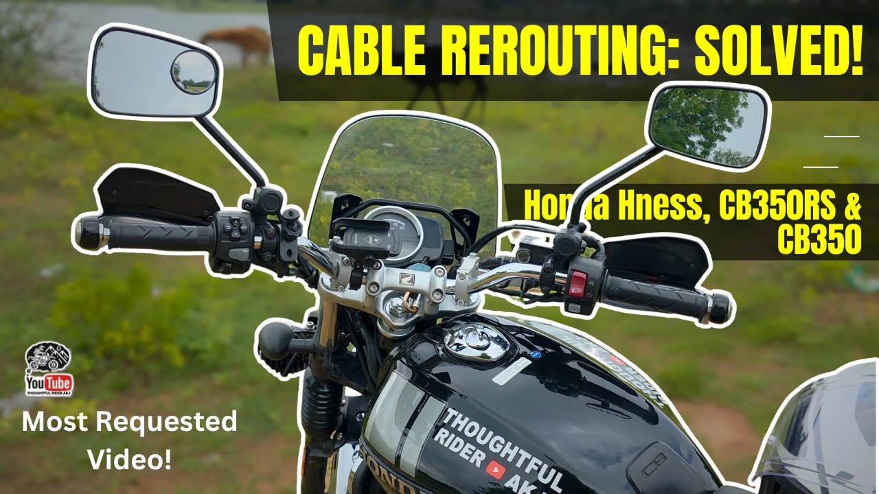 How To Re-Route Cables For Handlebar Risers | Honda H'ness, CB350RS & CB350 | Important Gotcha 🫣