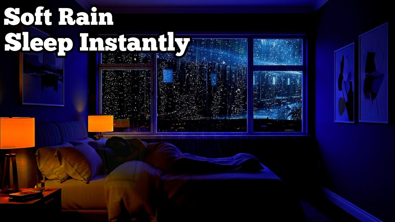 💤 Rain Sounds in a Dark Bedroom 2026 (No Ads) Gentle Rain for Deep Sleep | Only Rain Sounds
