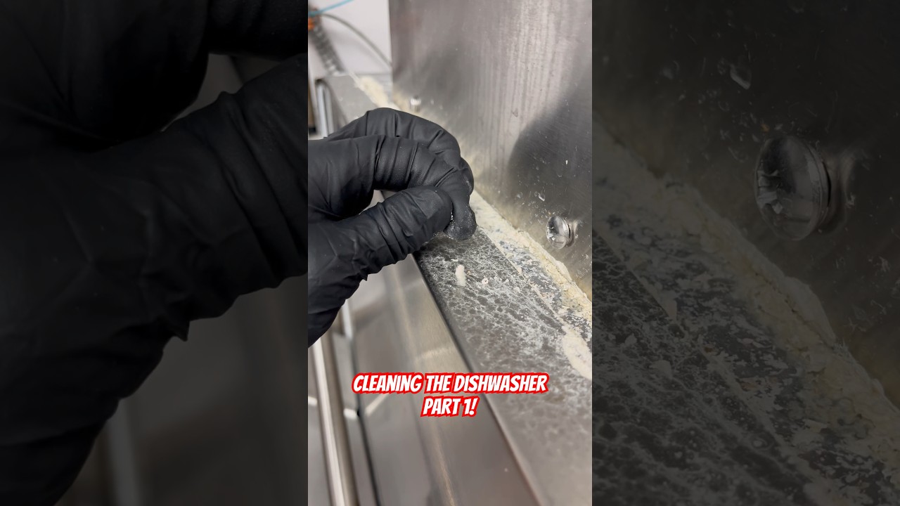 Cleaning commercial dishwasher- part 1! #cdoe #dishwasher #clean #pm #maintenance #repair #hotel