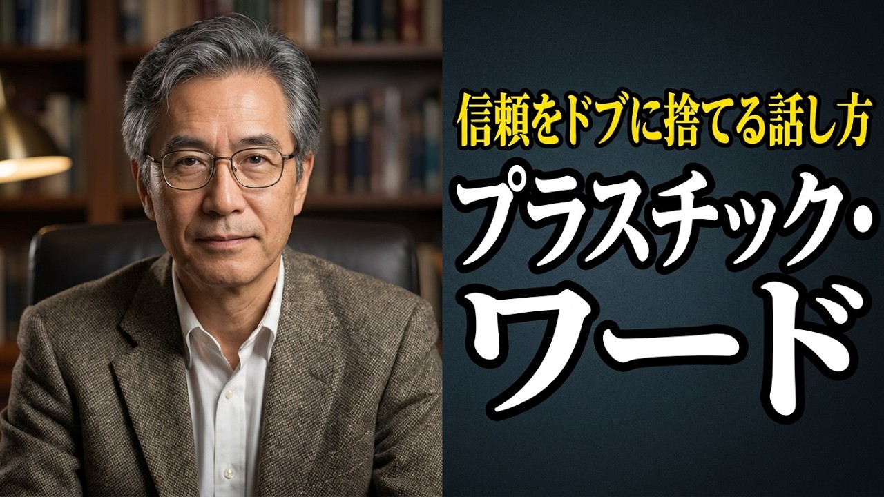 【脳が拒絶】誰の心にも1響かない話し方「プラスチック・ワード：の正体　 信頼をドブに捨てる薄っぺらい言葉　中身ゼロ！
