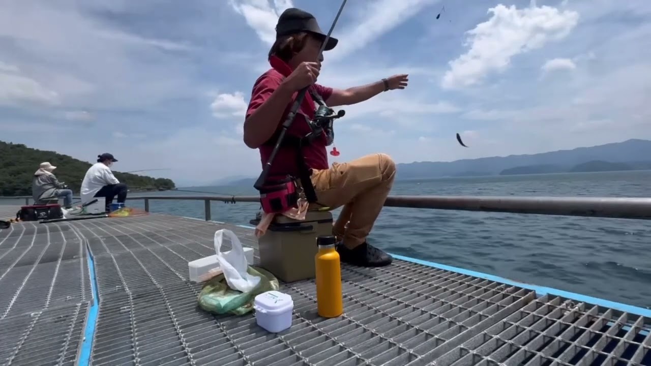 福井県あおい町　あかぐり海釣り公園　　　キス釣りに挑戦〜🎣　2025年　6月21日