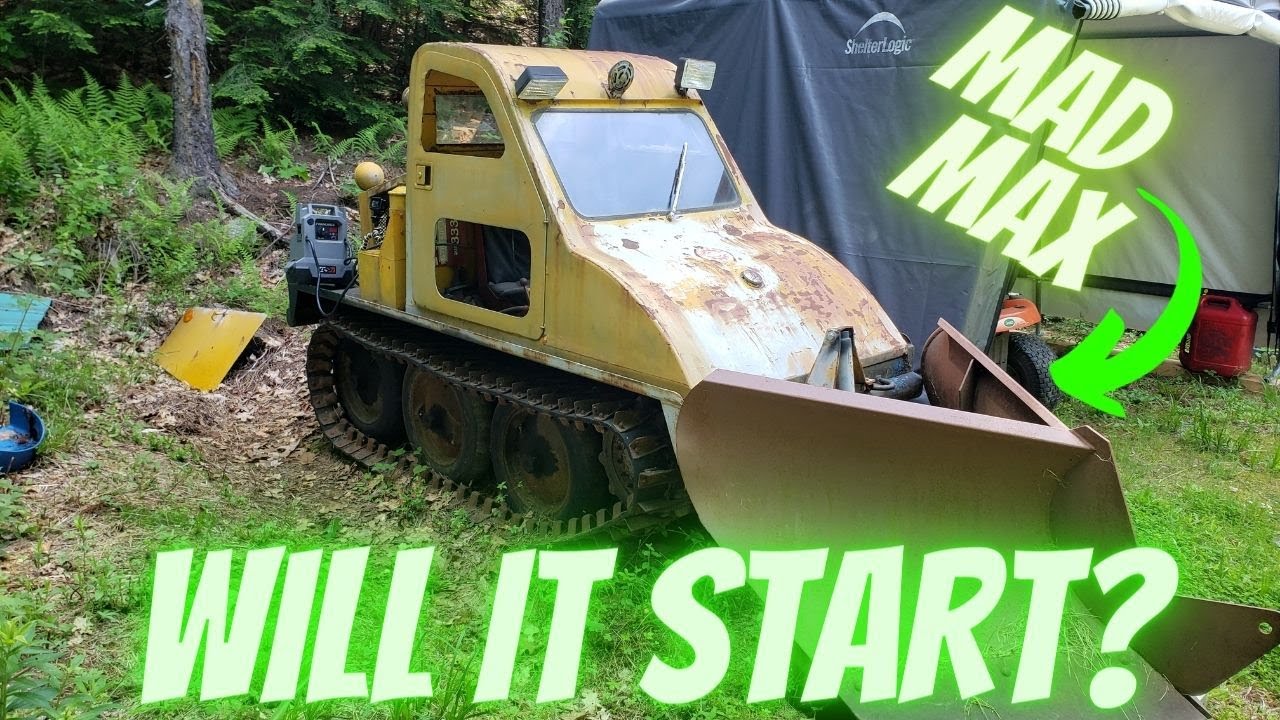 WILL IT START? Bombardier Snow-Cat Plow Straight Out of Mad Max Sitting Parked For 10 Years!