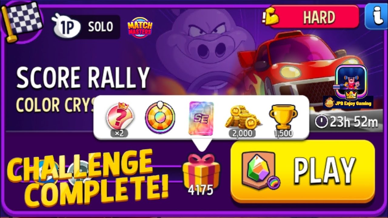 Color Crystals+ Rainbow Solo Challenge Score Rally/ 4175 Score /Match Masters