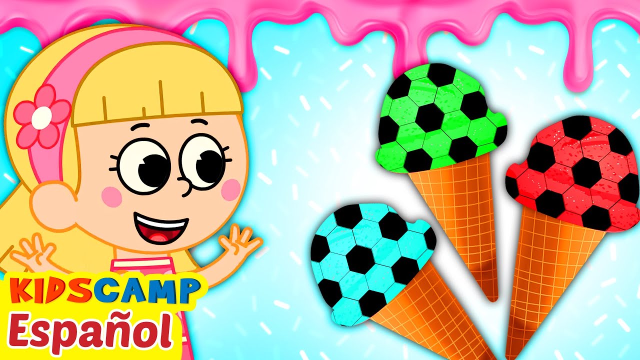 Aprende Colores - Helado de Balón de Fútbol | Diversión Para Niños | Campo Infantil