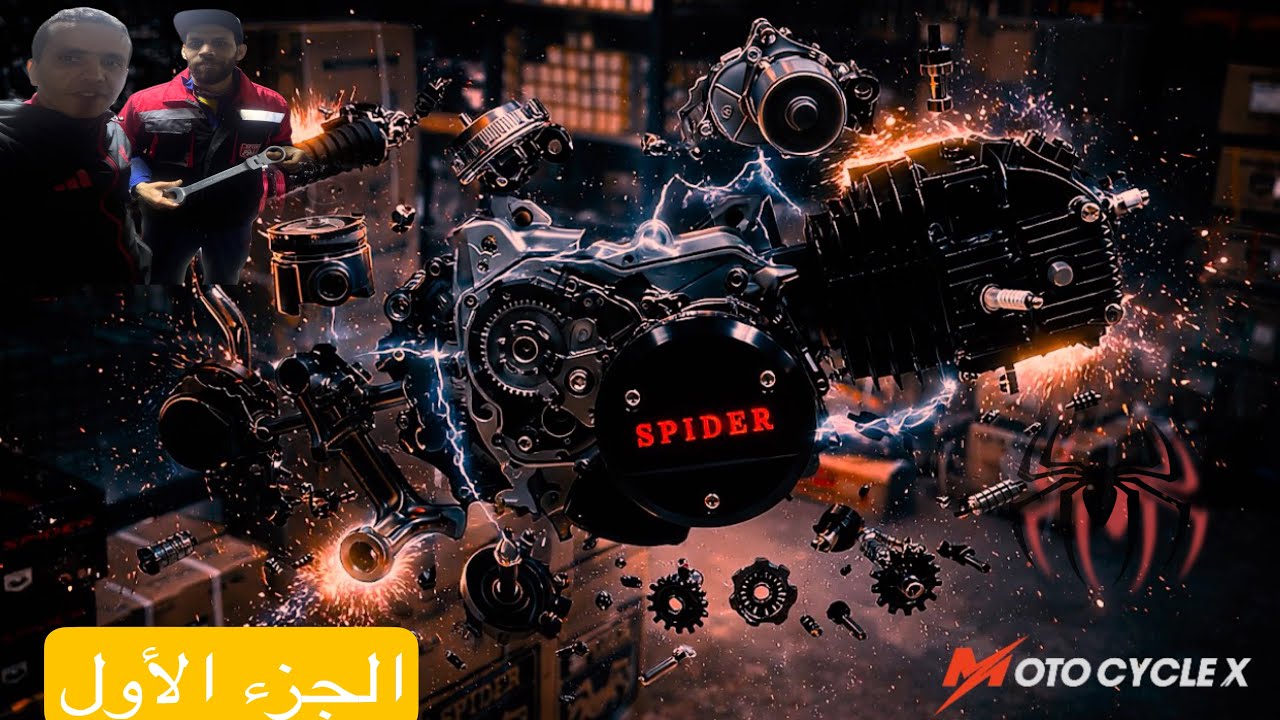 من قلب شركة spidr🕷️بالمحرك 127cc  و 150cc الجزء الأول خاصة الجزء المحرك 
