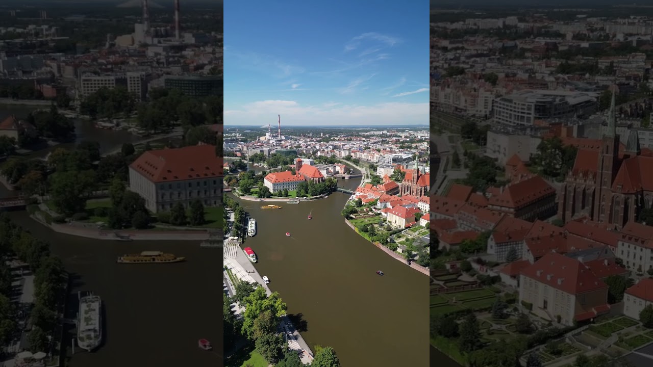 Wrocław 🇵🇱 #wroclove #summer #drone #dji #poland #river #fly #architecture