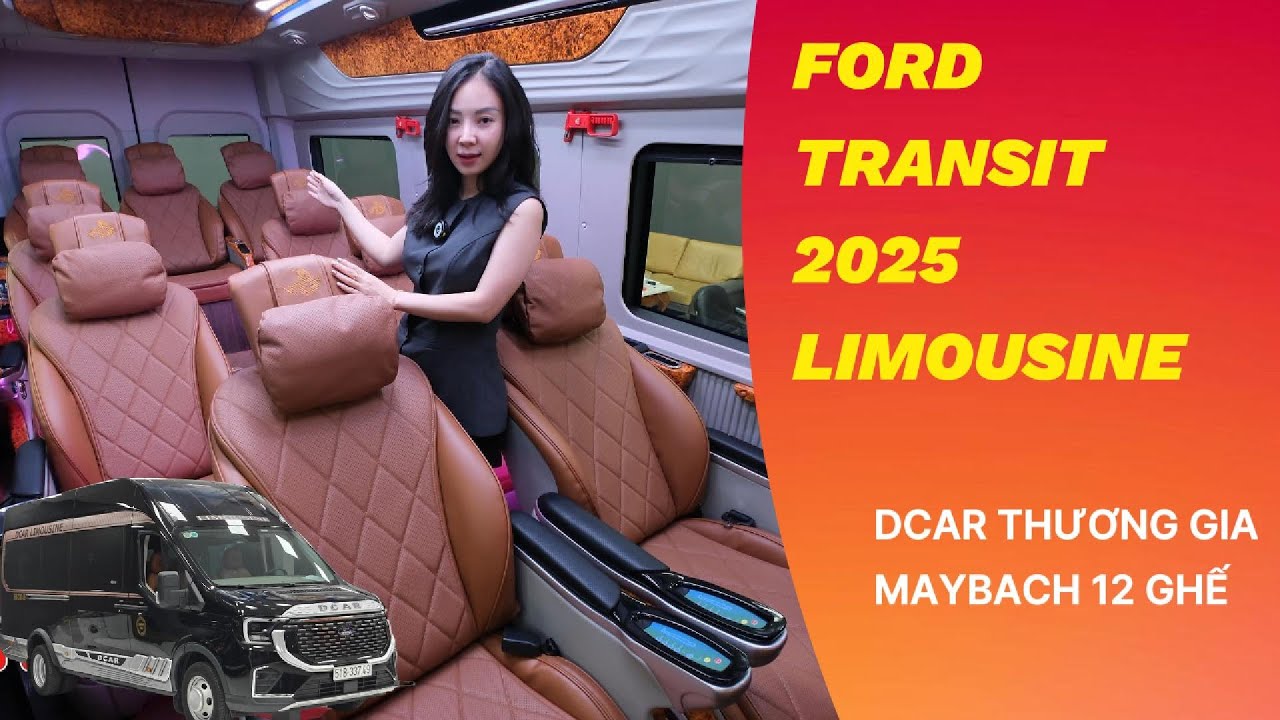 Chi Tiết Ford Transit 2025 Limousine 12 Chỗ