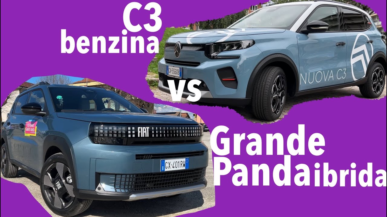 CITROEN C3 benzina vs FIAT GRANDE PANDA ibrida. Breve confronto: motori diversi, tanto in comune