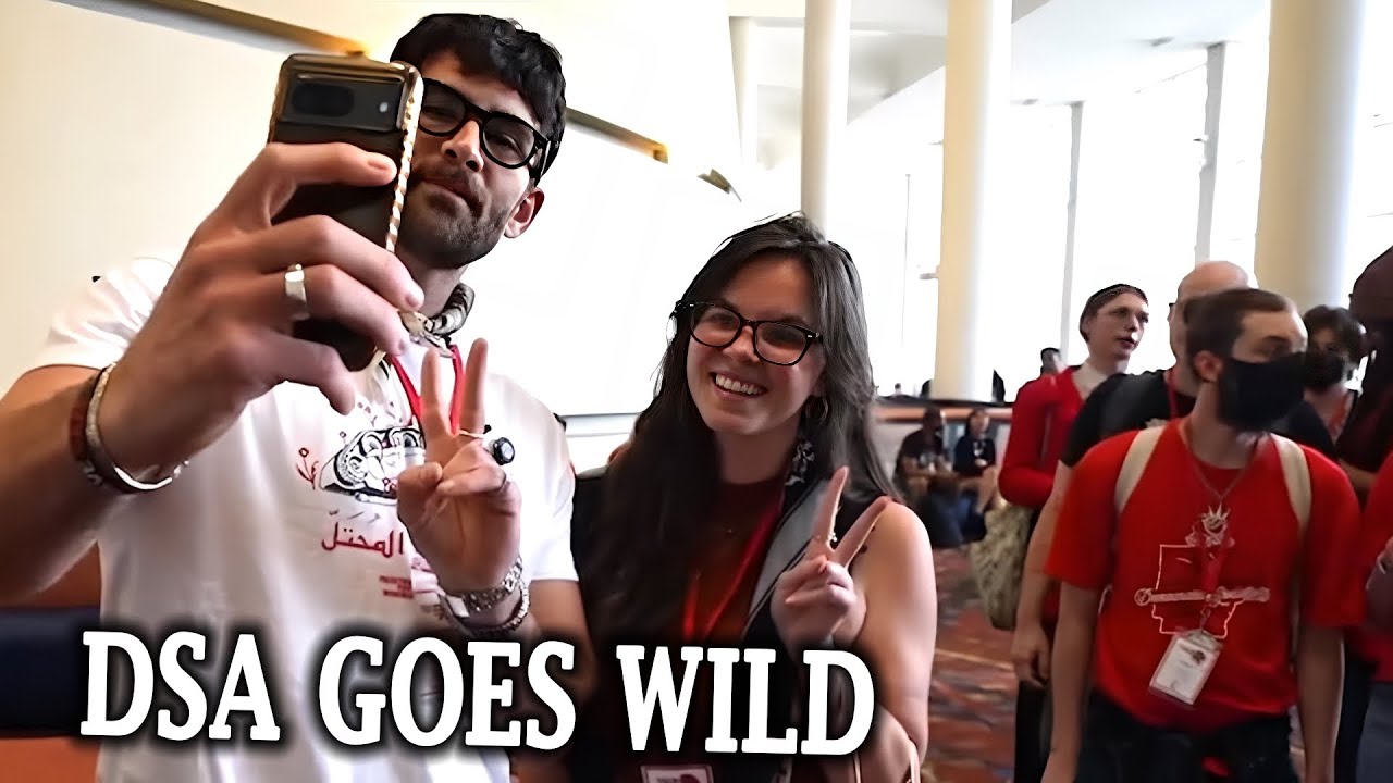 Hasan Piker SURROUNDED By Fans At The DSA National Convention